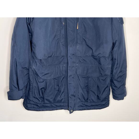 Fjallraven Yupik Parka Full Zip Outdoor Hooded Jacket Navy Blue Men's Size Large - Picture 4 of 11